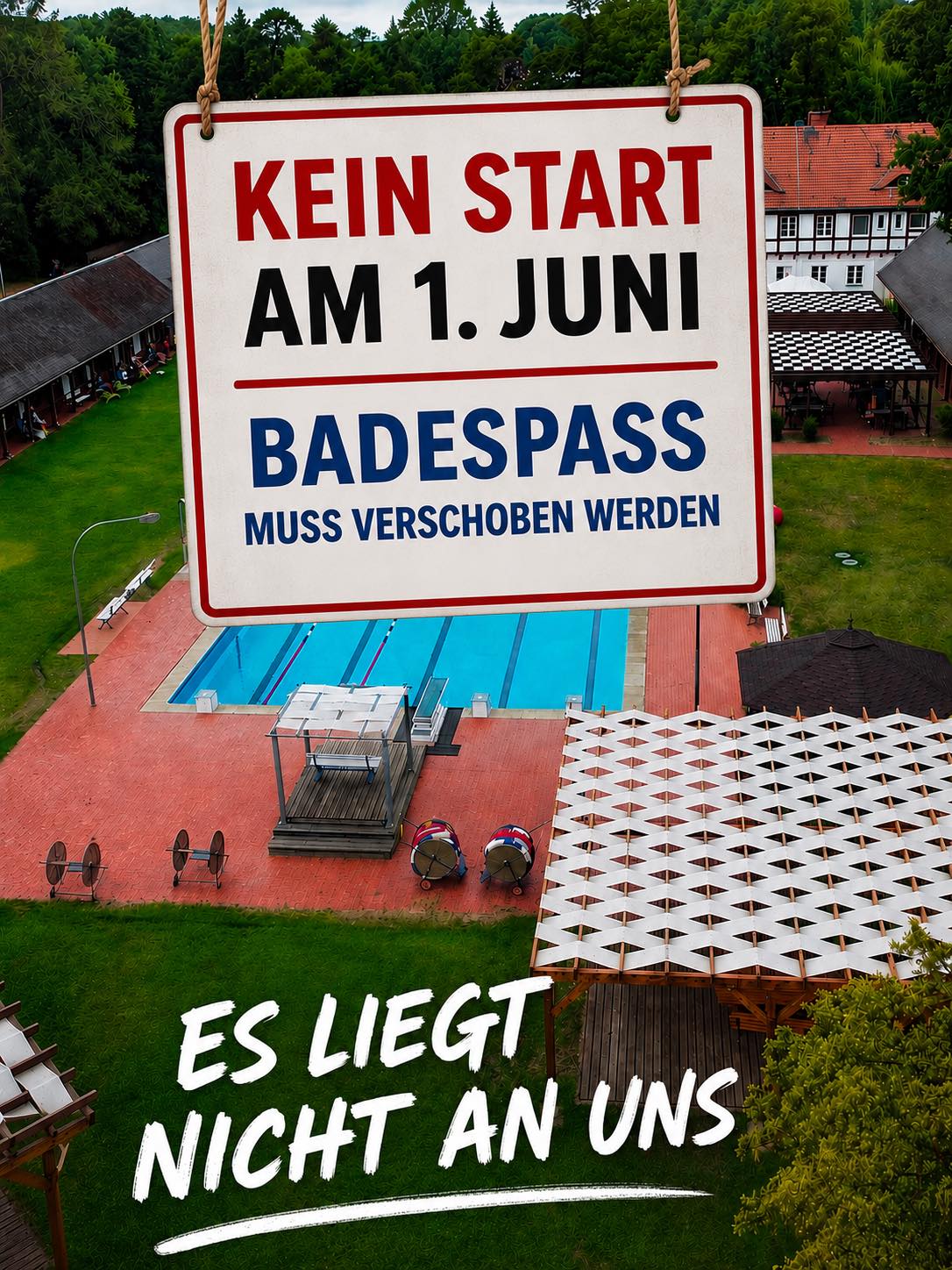 Es wäre auch zu schön gewesen, wenn unser Start in die Badesaison ohne Proble…
